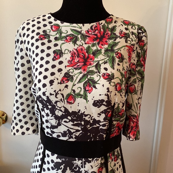Teri Jon Multi Print Sheath Dress Size 4 - Picture 2 of 11